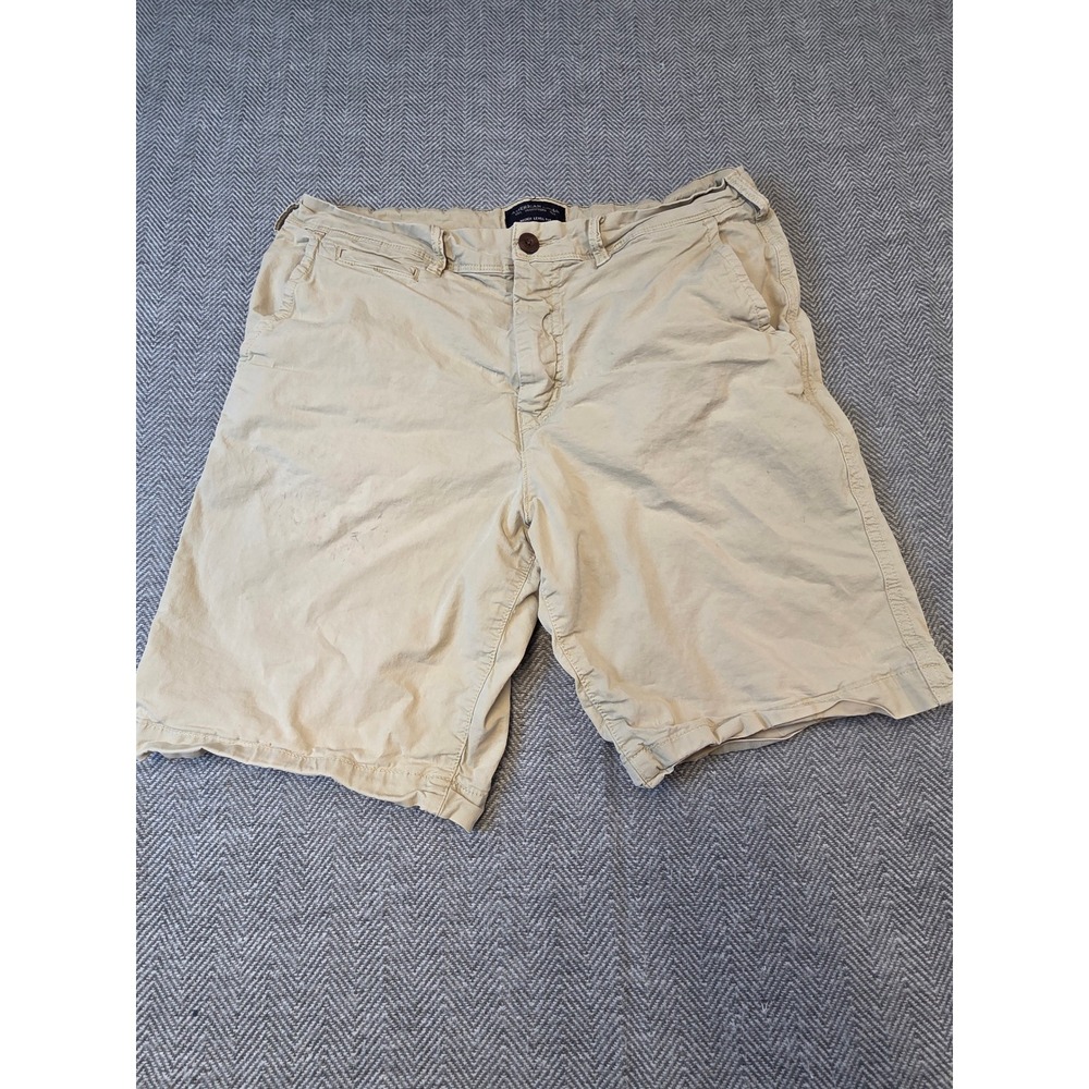 American Eagle Chino Shorts Men's 33 Beige Next Level Flex Classic Fit Outdoor